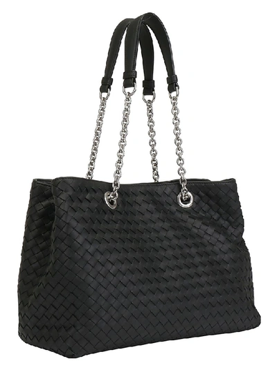 Shop Bottega Veneta Woven Tote Bag In Black