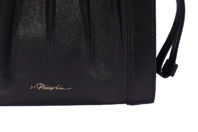 Shop 3.1 Phillip Lim / フィリップ リム 3.1 Phillip Lim Florence Mini Pleated Drawstring Tote Bag In Black