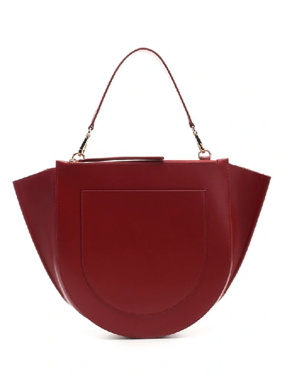 Shop Wandler Hortensia Top Handle Big Shoulder Bag In Red