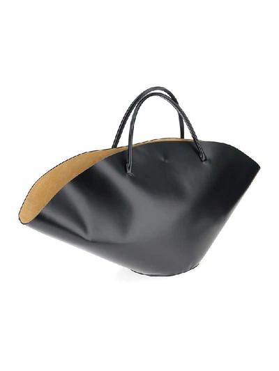 Shop Jil Sander Top Handle Tote Bag In Black