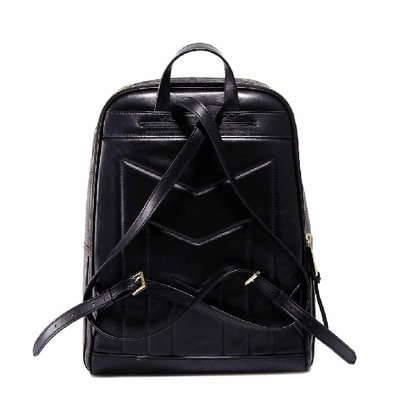 Shop Michael Michael Kors Toby Logo Plaque Top Handle Backpack In Black