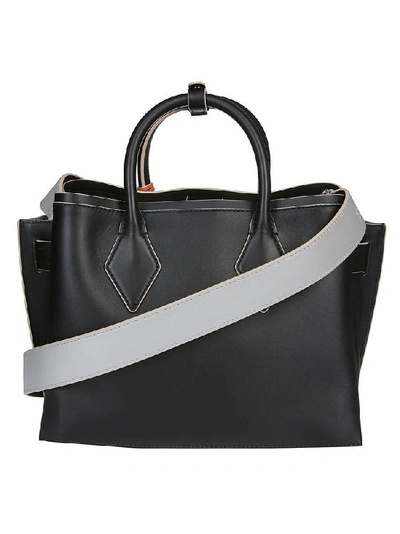 Shop Mcm Logo Print Tote Bag In Black
