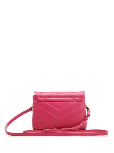 Shop Saint Laurent Lou Lou Matelassé Shoulder Bag In Pink