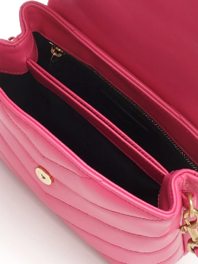Shop Saint Laurent Lou Lou Matelassé Shoulder Bag In Pink
