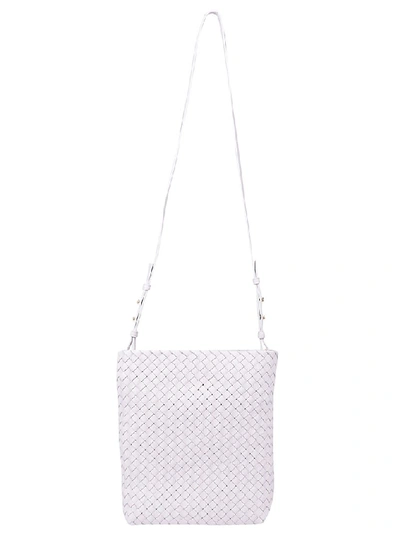 Shop Bottega Veneta Cabat Woven Bucket Bag In White