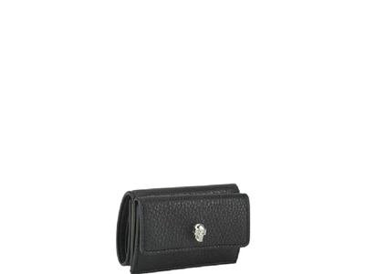 Shop Alexander Mcqueen Skull Mini Continental Wallet In Black