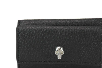 Shop Alexander Mcqueen Skull Mini Continental Wallet In Black
