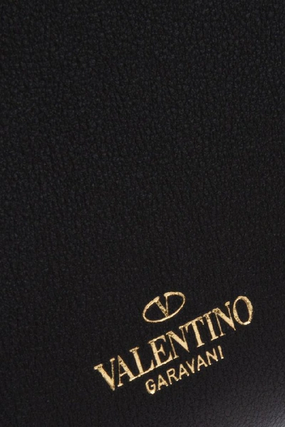Shop Valentino Garavani Rockstud Zipped Wallet In Black