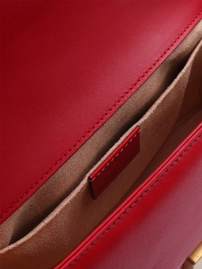 Shop Gucci Gg Marmont Matelassé Mini Shoulder Bag In Red