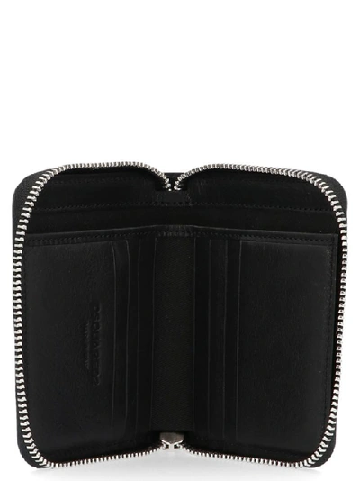 Shop Dsquared2 Logo Patch Zipped Wallet In Black