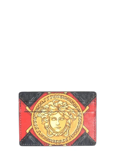 Shop Versace Medusa Printed Cardholder In Multi