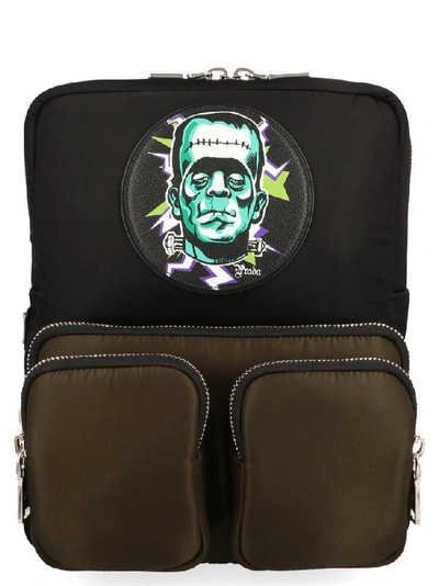 Shop Prada Frankenstein Backpack In Black