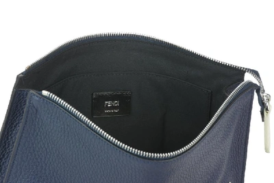 Shop Fendi Bag Bugs Zipped Pouch In Blue