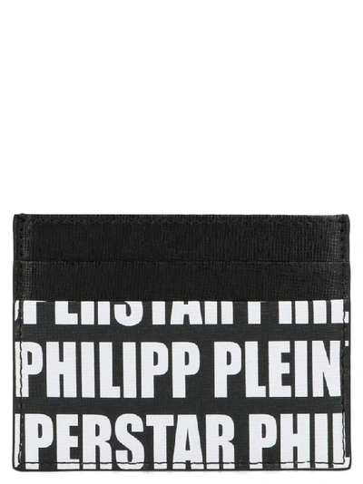 Shop Philipp Plein Monogram Printed Cardholder In Black