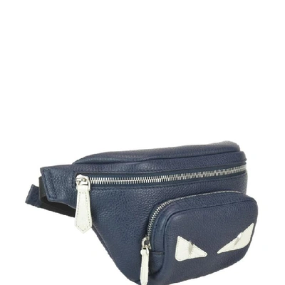 Shop Fendi Bag Bugs Zipped Belt Bag In Blue