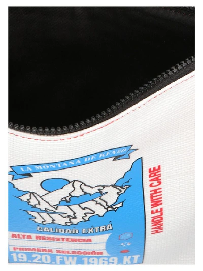 Shop Kenzo Printed Zipped Clutch Bag In White