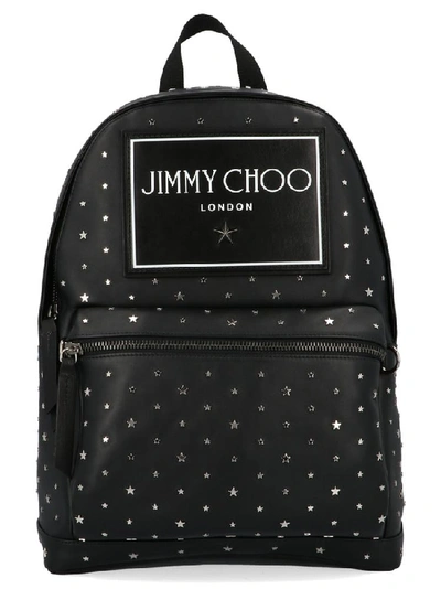 Shop Jimmy Choo Wilmer Star Studded Backpack In Black