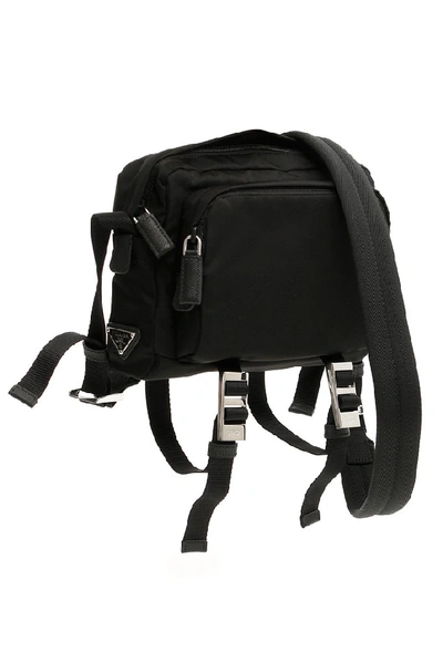 Shop Prada Utilitarian Messenger Bag In Black