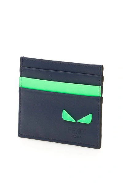 Shop Fendi Bag Bugs Cardholder In Blue