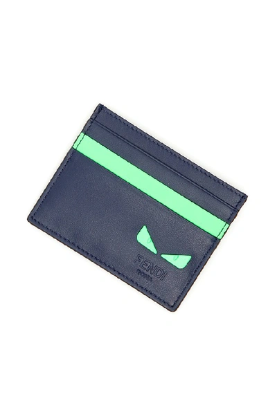 Shop Fendi Bag Bugs Cardholder In Blue