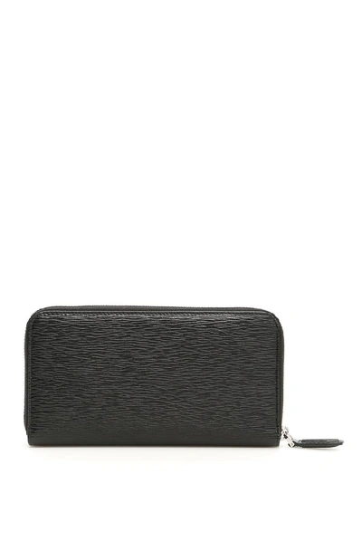 Shop Ferragamo Salvatore  Double Gancio Revival Wallet In Black