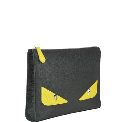 Shop Fendi Bag Bugs Zipped Pouch In Black