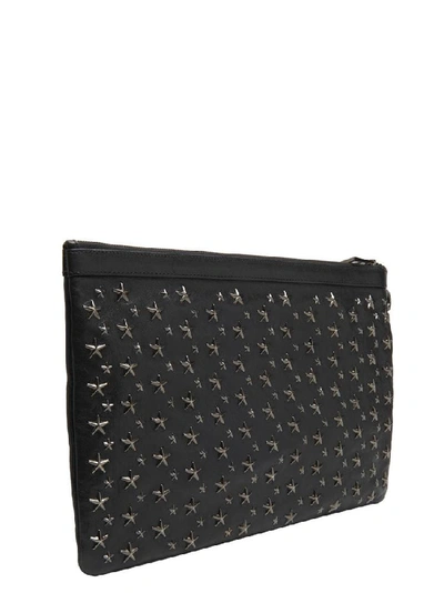 Shop Jimmy Choo Derek Star Studded Document Holder In Black