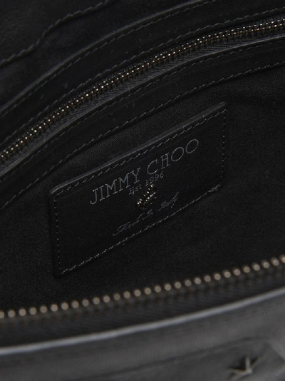 Shop Jimmy Choo Derek Star Studded Document Holder In Black