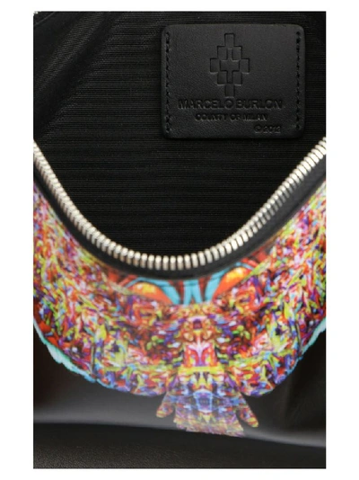 Shop Marcelo Burlon County Of Milan Norwegian Wing Detail Clutch Bag In Black