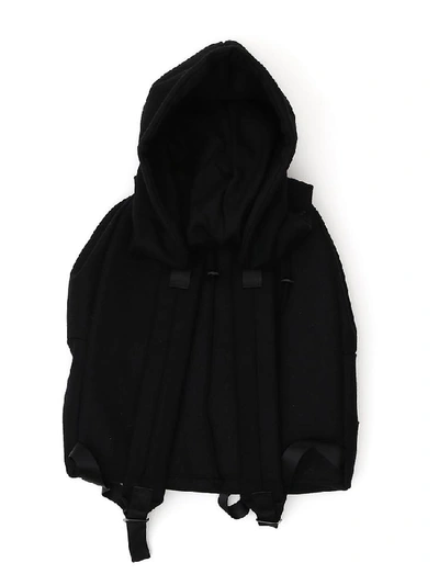 Shop Yohji Yamamoto Hooded Zip Backpack In Black