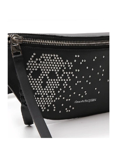 Shop Alexander Mcqueen Skull Belt Bag In Black