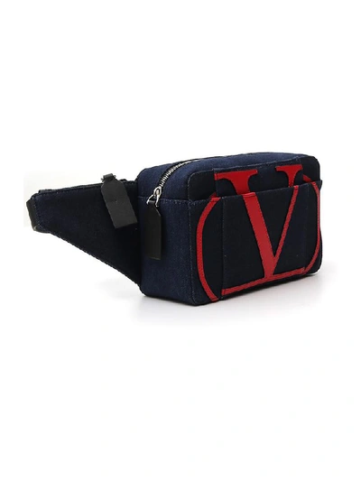 Shop Valentino Garavani V Logo Belt Bag In Black
