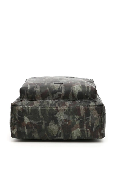 Shop Dolce & Gabbana Camouflage Backpack In Green
