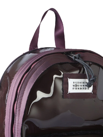 Shop Maison Margiela Zipped Backpack In Purple