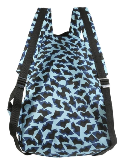 Shop Marni Geometric Print Backpack In Blue