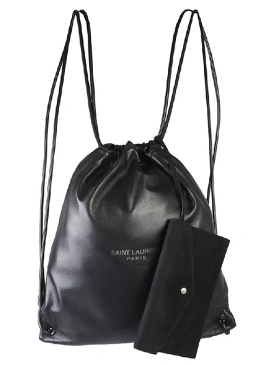 Shop Saint Laurent Teddy Backpack In Black