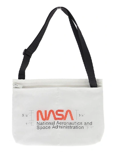 Shop Heron Preston Nasa Print Crossbody Bag In White