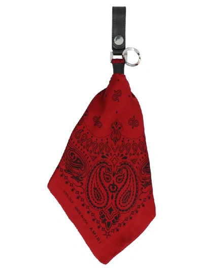 Shop Amiri Bandana Keyring In Red