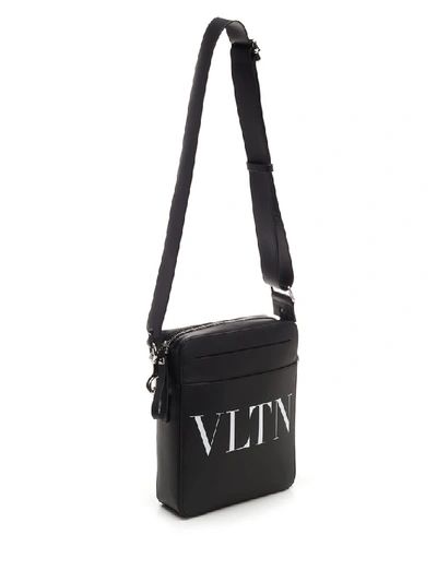 Shop Valentino Small Vltn Crossbody Bag In Black