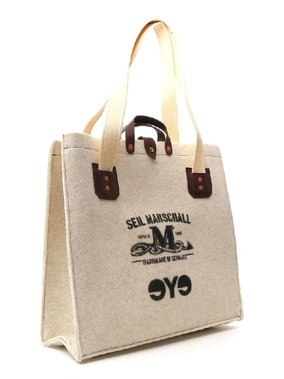 Shop Junya Watanabe Motif Printed Tote Bag In White