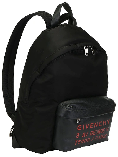 Shop Givenchy Logo Print Backpack In Black