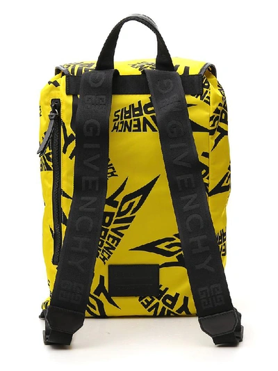 Shop Givenchy Logo Foldover Backpack In Yellow