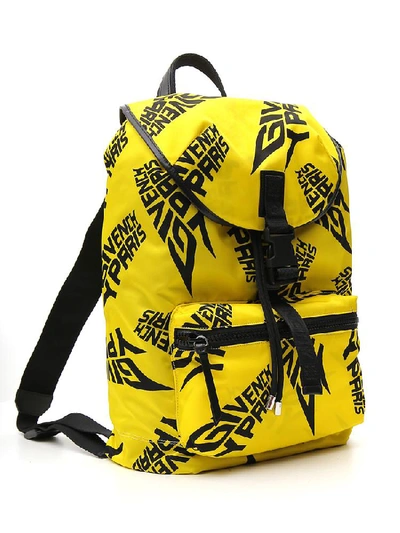 Shop Givenchy Logo Foldover Backpack In Yellow