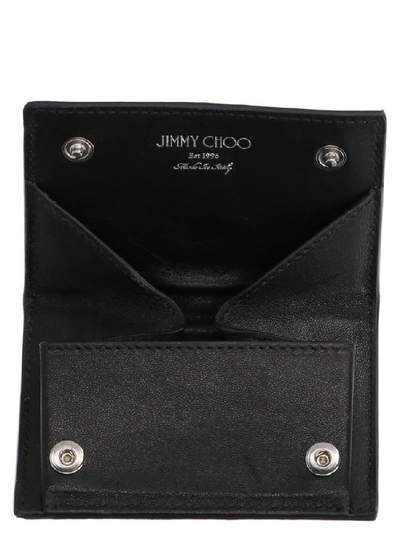 Shop Jimmy Choo Bolton Star Studded Wallet In Black