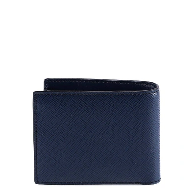 Shop Michael Kors Collection Harrison Billfold Wallet In Blue