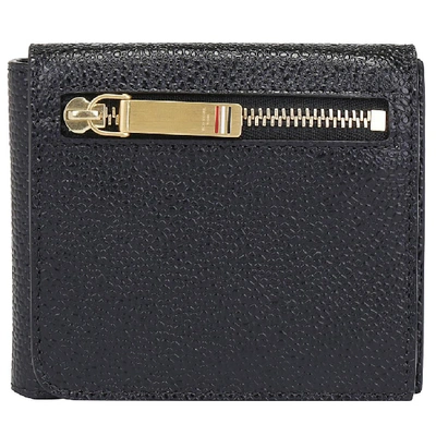 Shop Thom Browne Pebble Folded Wallet In Black