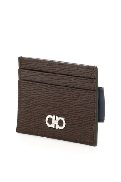 Shop Ferragamo Salvatore  Gancini Clip Cardholder In Multi