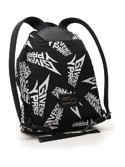 Shop Givenchy All Over Logo Print Backpack In Black