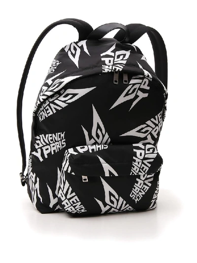 Shop Givenchy All Over Logo Print Backpack In Black