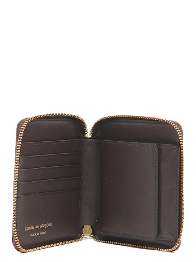 Shop Comme Des Garçons Wallet Zip Around Wallet In Brown